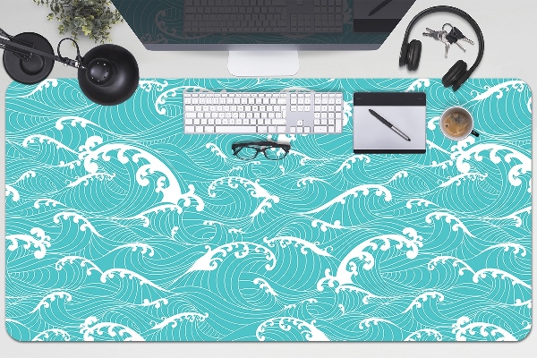 Large desk mat for children waves