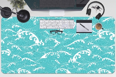 Large desk mat for children waves