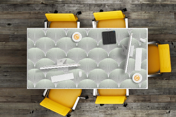 Full desk mat pattern semicircles