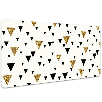 Full desk protector Gold and black triangles