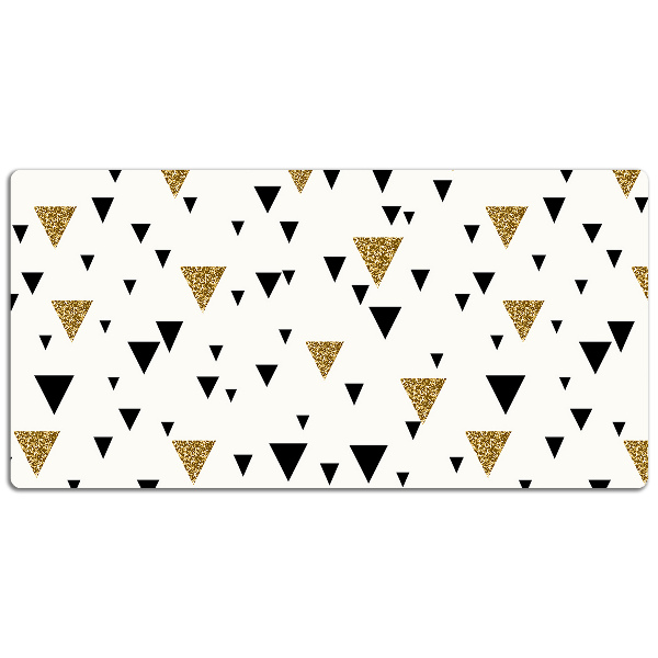 Full desk protector Gold and black triangles