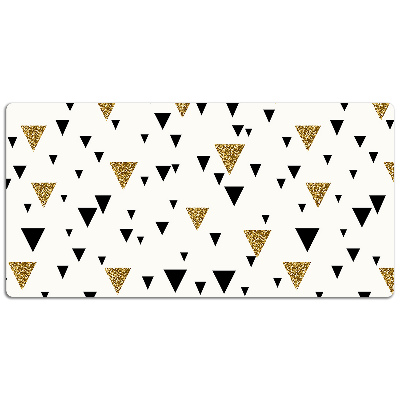 Full desk protector Gold and black triangles