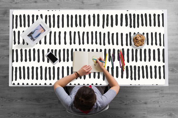 Desk mat abstract lines