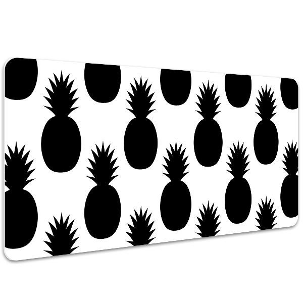 Full desk mat black pineapples