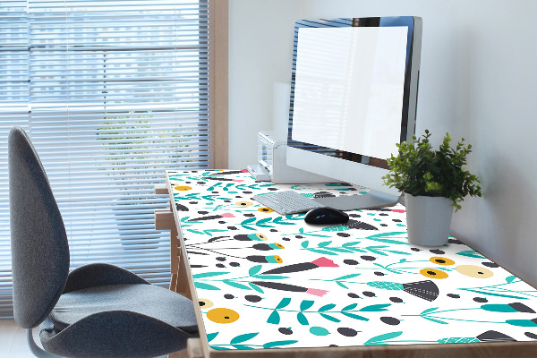 Full desk pad Scandinavian flowers