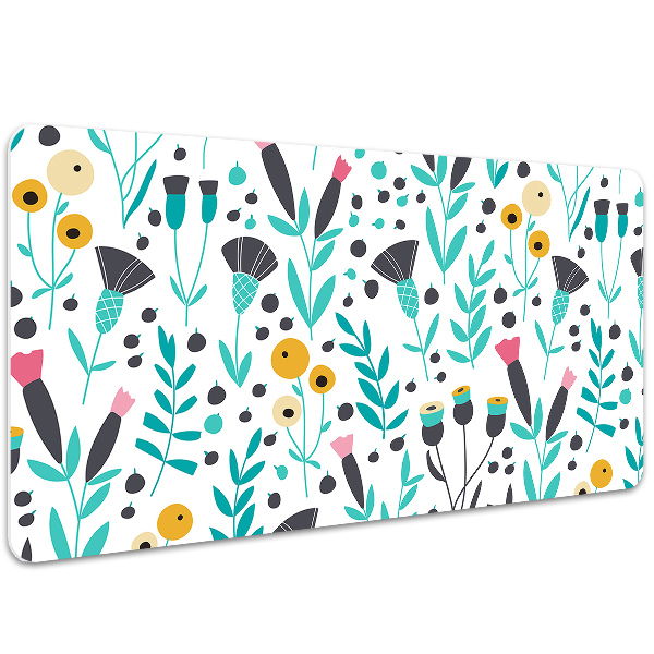 Full desk pad Scandinavian flowers