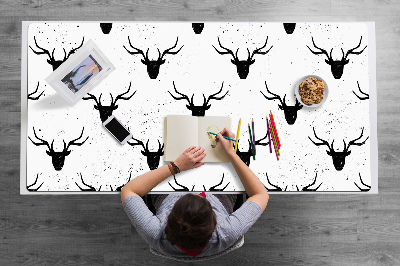 Large desk mat table protector deer head