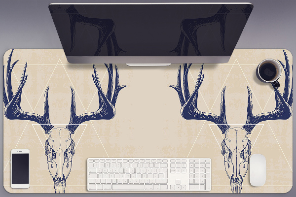 Desk pad deer skull
