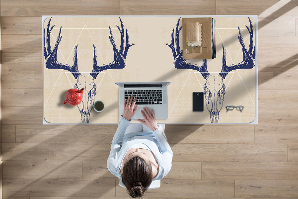 Desk pad deer skull