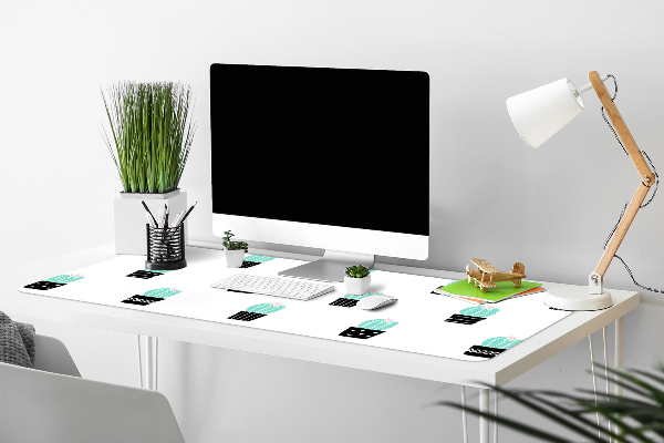 Large desk mat for children cacti