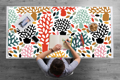 Large desk mat table protector Doodle tree