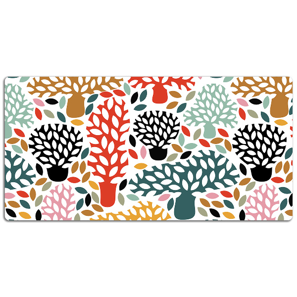 Large desk mat table protector Doodle tree