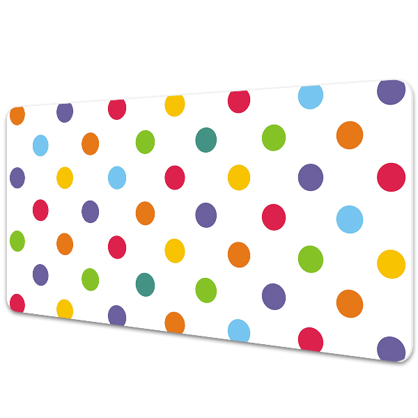 Desk pad colored dots