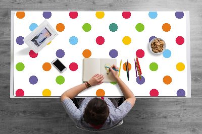 Desk pad colored dots