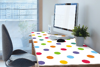 Desk pad colored dots