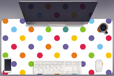 Desk pad colored dots