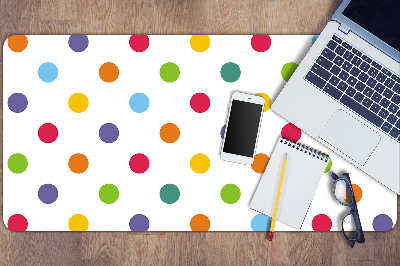 Desk pad colored dots