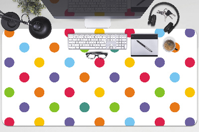 Desk pad colored dots