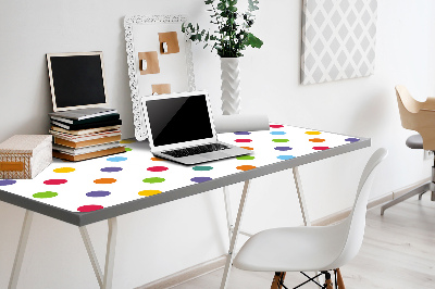 Desk pad colored dots