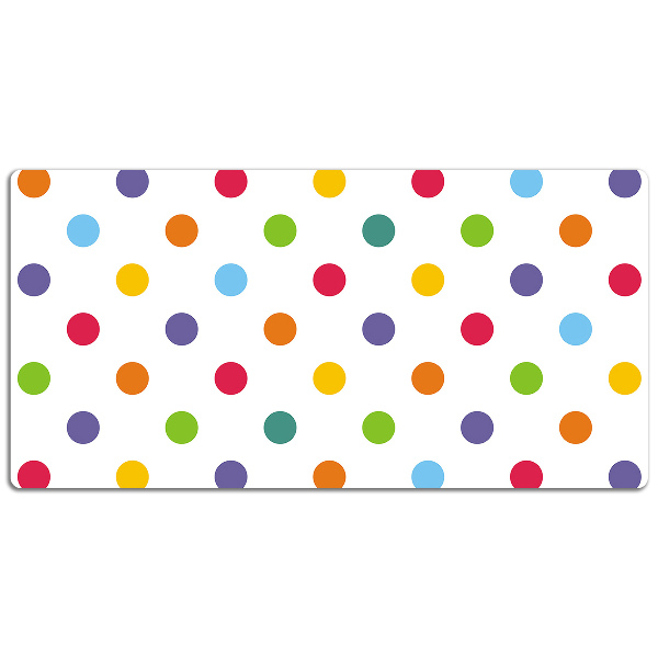 Desk pad colored dots