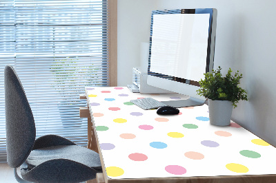 Desk pad colorful dots