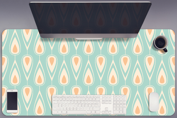 Large desk mat for children retro pattern