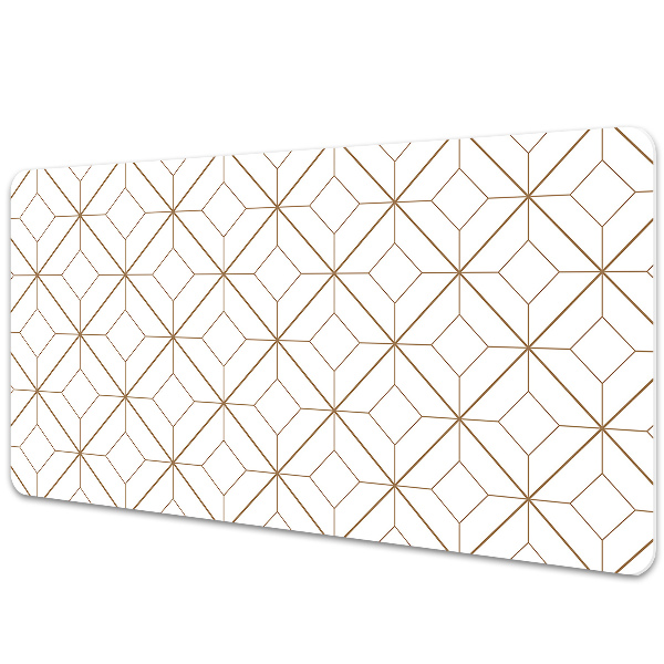 Desk mat geometric diamonds