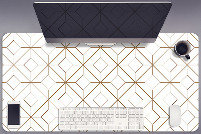 Desk mat geometric diamonds