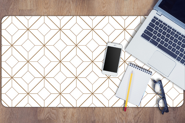 Desk mat geometric diamonds