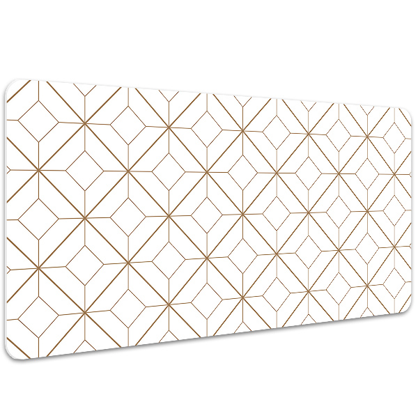 Desk mat geometric diamonds