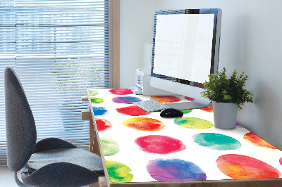 Desk pad painted dots