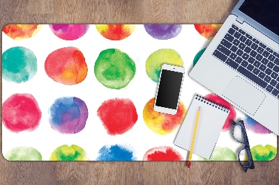 Desk pad painted dots