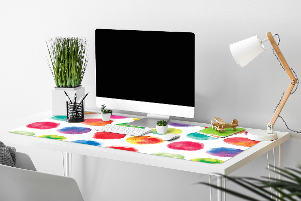 Desk pad painted dots