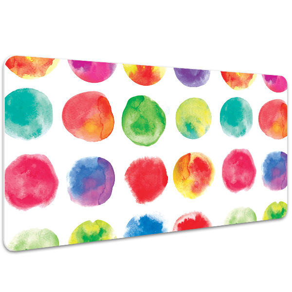 Desk pad painted dots
