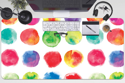 Desk pad painted dots