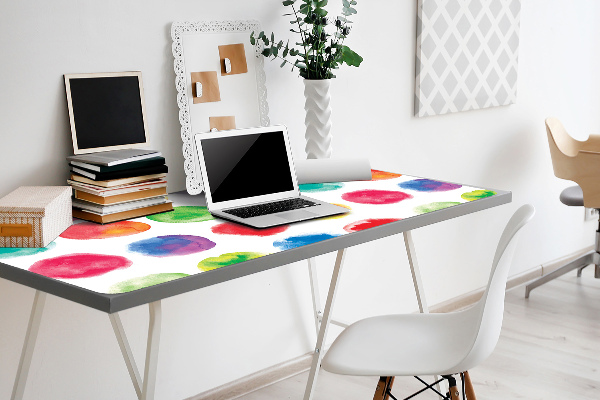 Desk pad painted dots