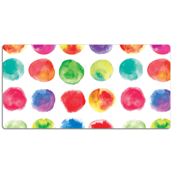 Desk pad painted dots