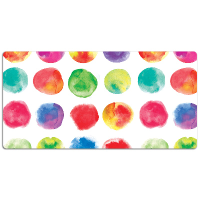 Desk pad painted dots