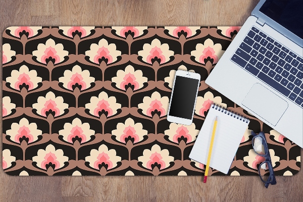 Large desk mat table protector floral pattern