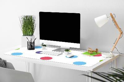 Desk pad colored dots