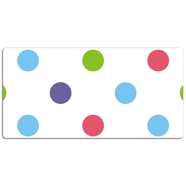Desk pad colored dots