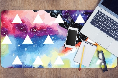 Desk mat space triangles