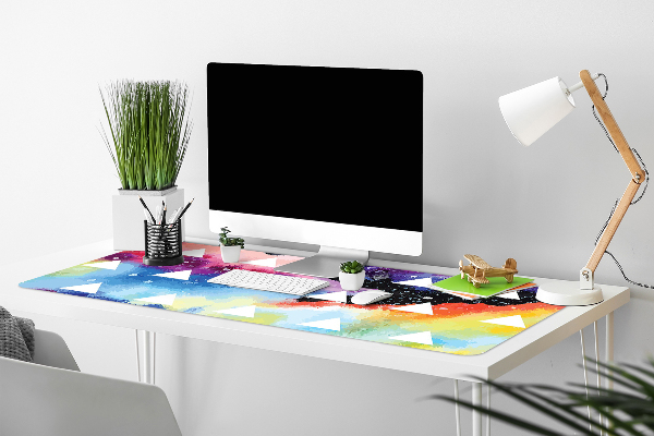 Desk mat space triangles
