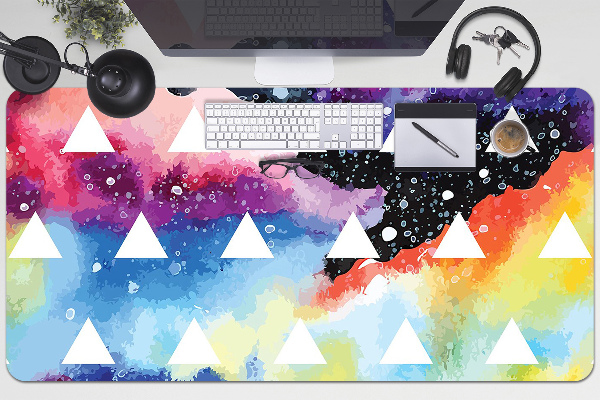 Desk mat space triangles