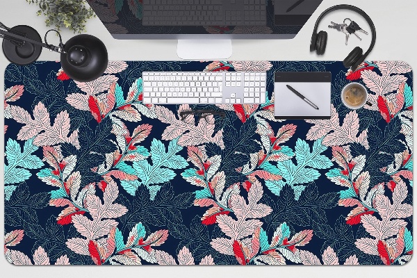 Full desk mat leafy pattern