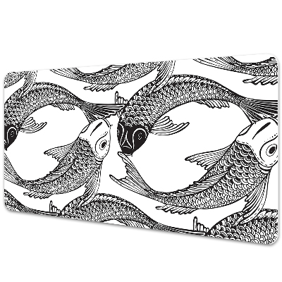 Large desk mat for children Koi fish