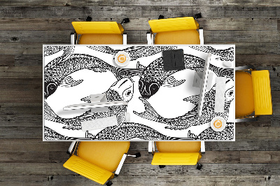 Large desk mat for children Koi fish