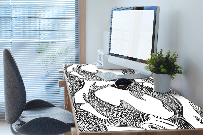 Large desk mat for children Koi fish