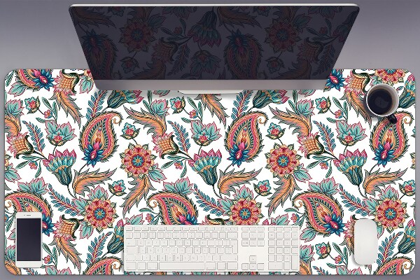 Large desk mat for children flowers