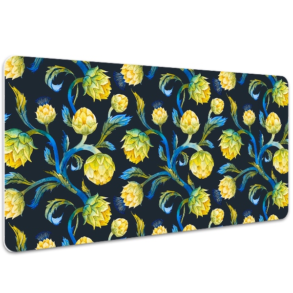 Full desk protector artichoke flowers